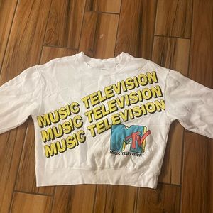 cropped mtv crewneck||size xl